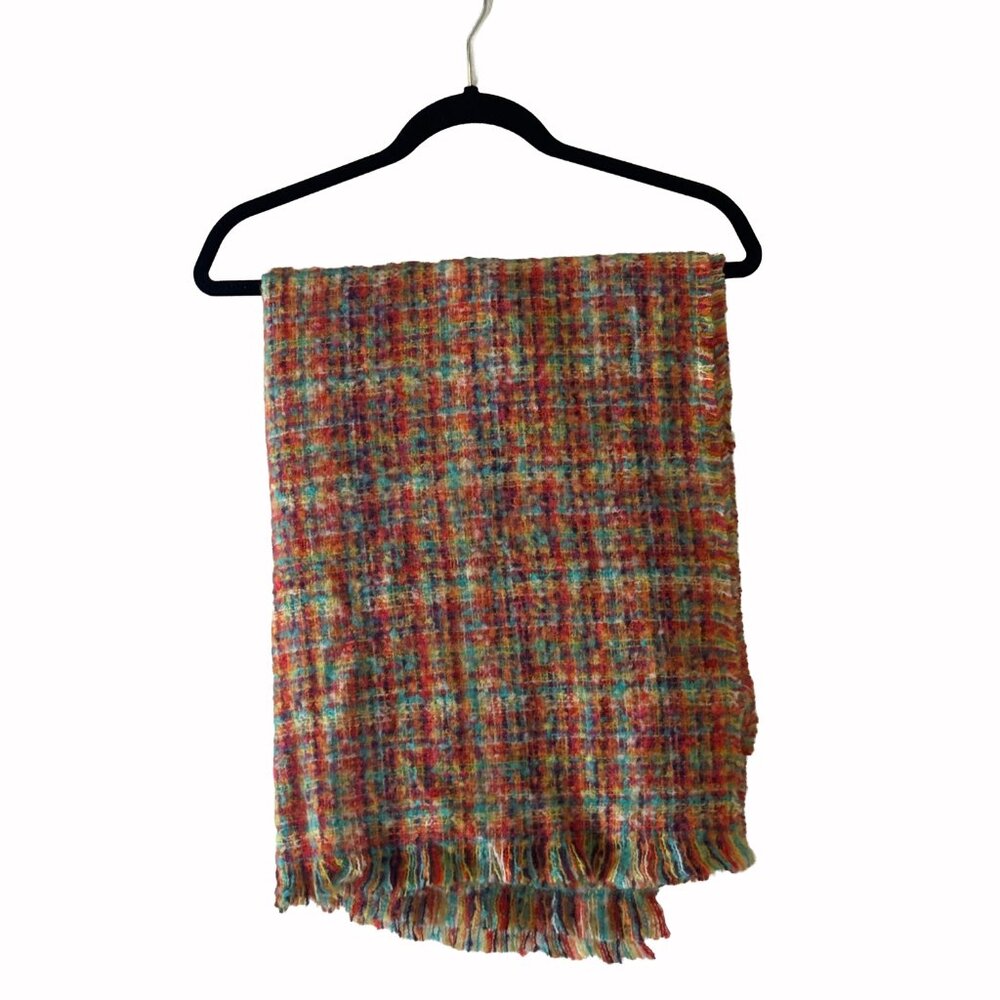 Renee’s NYC Multicolor Fringe Scarf Wrap NWT 100% Acrylic Accessory